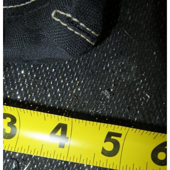 Coach Vintage Black Signature C Jacquard Canvas & Leather Wristlet & Charm Pull - Picture 10 of 10